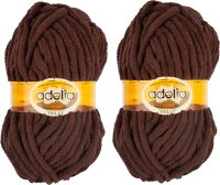 Набор пряжи для вязания Adelia Dolly 100г 40м (коричневый, 2 мотка) - 