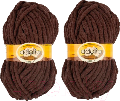 Набор пряжи для вязания Adelia Dolly 100г 40м (коричневый, 2 мотка)
