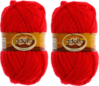 Набор пряжи для вязания Adelia Dolly 100г 40м (красный, 2 мотка) - 
