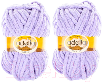Набор пряжи для вязания Adelia Dolly 100г 40м (светло-сиреневый, 2 мотка)