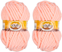Набор пряжи для вязания Adelia Dolly 100г 40м (персиковый, 2 мотка) - 