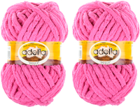 Набор пряжи для вязания Adelia Dolly 100г 40м (ярко-розовый, 2 мотка) - 