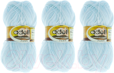 Набор пряжи для вязания Adelia Jane 50г 227м (белый/бледно-голубой, 3 мотка)