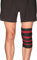 Суппорт колена Indigo IN262 (2м, черный/красный) - 