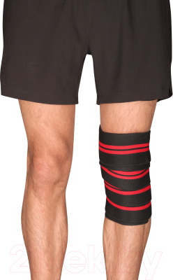 Суппорт колена Indigo IN262 (2м, черный/красный)