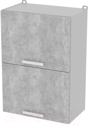 Шкаф навесной для кухни Интерлиния Компо ВШ50-720-2дг (бетон)