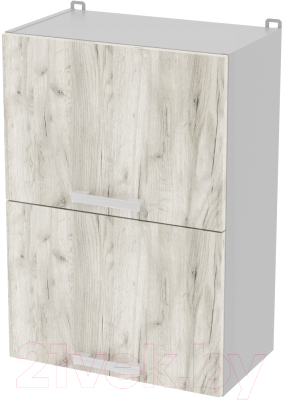 Шкаф навесной для кухни Интерлиния Компо ВШ50-720-2дг (дуб белый)