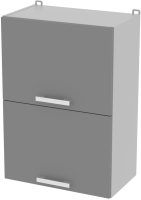 Шкаф навесной для кухни Интерлиния Компо ВШ50-720-2дг (серебристый) - 