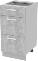 Шкаф-стол кухонный Интерлиния Компо НШ40рш3 1м+2б (бетон) - 