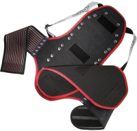 Защита спины горнолыжная Nidecker Back Support With Body Belt 2019-20 / SK09098 (черный/красный) - 