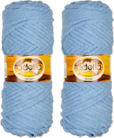 Набор пряжи для вязания Adelia Mimi 100г 80м (голубой, 2 мотка) - 