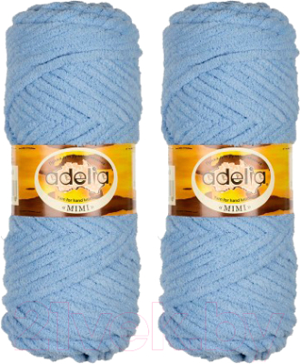 Набор пряжи для вязания Adelia Mimi 100г 80м (голубой, 2 мотка)