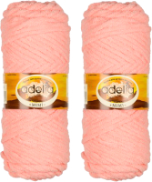 Набор пряжи для вязания Adelia Mimi 100г 80м (светло-коралловый, 2 мотка) - 