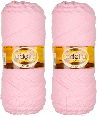 Набор пряжи для вязания Adelia Mimi 100г 80м (розовый, 2 мотка)
