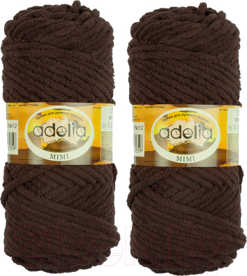 Набор пряжи для вязания Adelia Mimi 100г 80м (коричневый, 2 мотка)