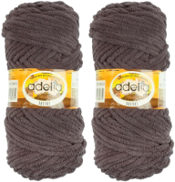 Набор пряжи для вязания Adelia Mimi 100г 80м (темно-серый, 2 мотка) - 