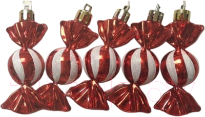 Изображение товара Набор елочных игрушек Волшебная страна Конфетки / 007457 (5шт)