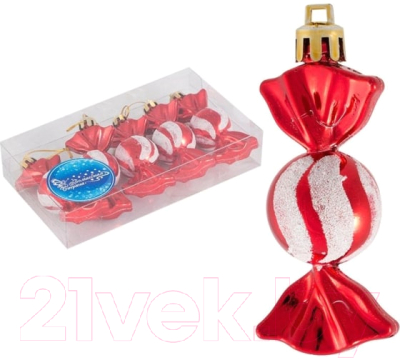 Изображение товара Набор елочных игрушек Волшебная страна Конфетки / 007457 (5шт)