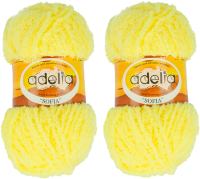 Набор пряжи для вязания Adelia Sofia 50г 90м (ярко-желтый, 2 мотка) - 