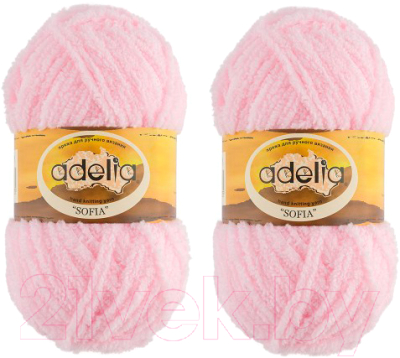Набор пряжи для вязания Adelia Sofia 50г 90м (светло-розовый, 2 мотка)