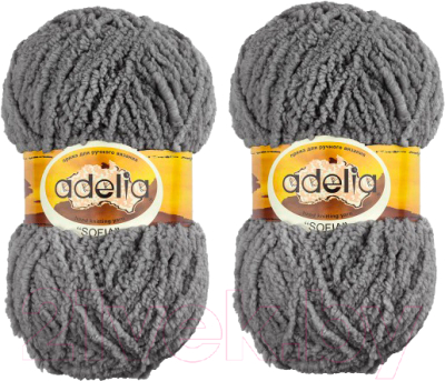 Набор пряжи для вязания Adelia Sofia 50г 90м (серый, 2 мотка)