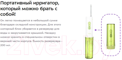 Ирригатор Kitfort KT-2916-2 (белый/зеленый)