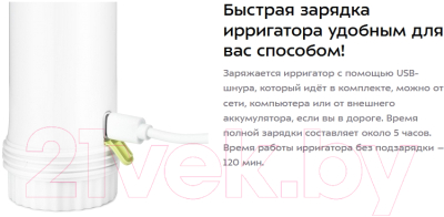 Ирригатор Kitfort KT-2916-2 (белый/зеленый)