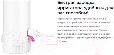 Ирригатор Kitfort KT-2916-3 (белый/розовый)