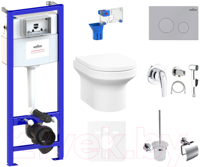 

Унитаз подвесной с инсталляцией Lavinia Boho, Relfix Grance Hill Rimless 75110774