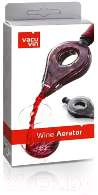 Аэратор для вина VacuVin 1854561 (прозрачный/красный)