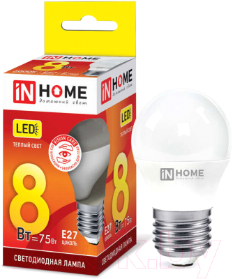 Лампа INhome LED-Шар-VC / 4690612020563