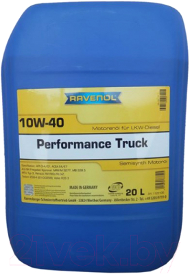 

Моторное масло Ravenol, Performance Truck 10W40 / 1122106-020