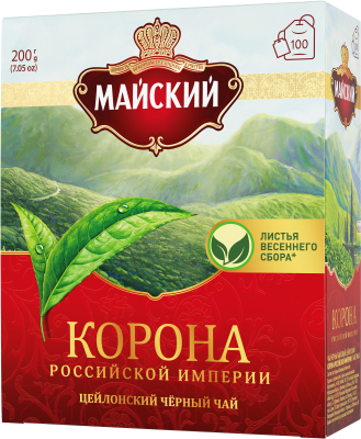 Чай пакетированный Майский чай Корона Российской Империи / 100698 (100пак)