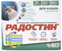 Витамины для животных Агроветзащита Радостин кошек старше 8 лет / AB675 - 