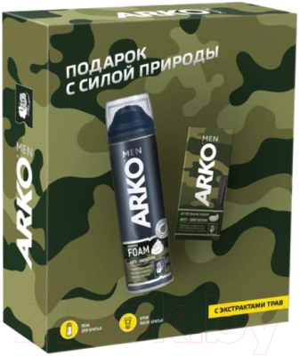 Arko Men Anti-Irritation Пена для бритья+Крем после бритья (200мл+50мл ...