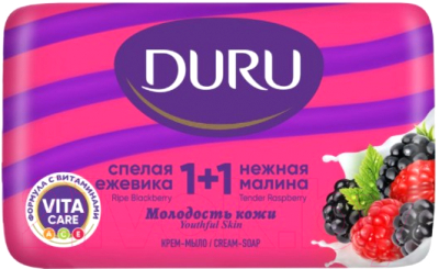 

Мыло твердое Duru, 1+1 Спелая ежевика Нежная малина
