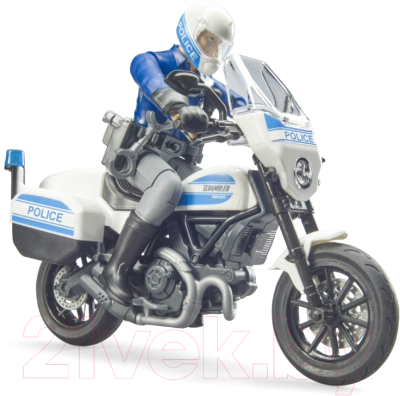 Мотоцикл игрушечный Bruder Scrambler Ducati с фигуркой полицейского / 62-731