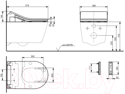 Электронная крышка-биде Toto Washlet RP TCF794CG NW1