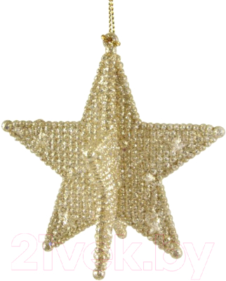 

Елочная игрушка Gisela Graham, Золотистый, Limited Starlight Звезда пятиконечная 3D / 17483