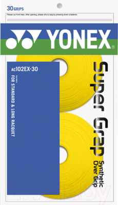 Овергрип Yonex Super Grap / AC 102-30 (30шт, желтый)