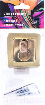 Накладка на цилиндр Аллюр Арт ET-S1 SB/PB (матовое золото/золото)