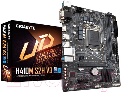 Материнская плата Gigabyte H410M S2H V3 + Win 10 Pro