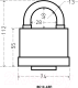 Миниатюра изображения товара Замок навесной Аллюр ВС1С-65П