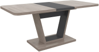 Обеденный стол Avanti Бордо раздвижной 132-172x80x75.5 (дуб серый/графит) - 