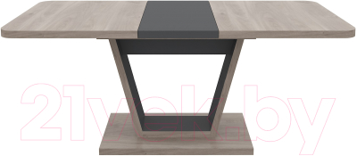 Обеденный стол Avanti Бордо раздвижной 132-172x80x75.5 (дуб серый/графит)