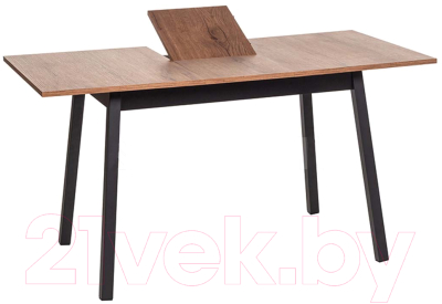 Обеденный стол Сакура Венеция раздвижной 110-142x70x75 (черный муар/дуб табачный)