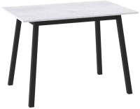 Обеденный стол Сакура Венеция раздвижной 110-142x70x75 (черный муар/цемент светлый) - 