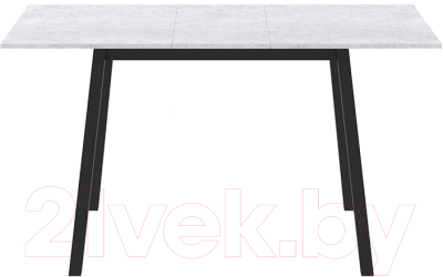 Обеденный стол Сакура Венеция раздвижной 110-142x70x75 (черный муар/цемент светлый)