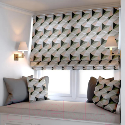 Изображение товара Римская штора Jalux Ромбы 0341/8 80x170 (бежевый)