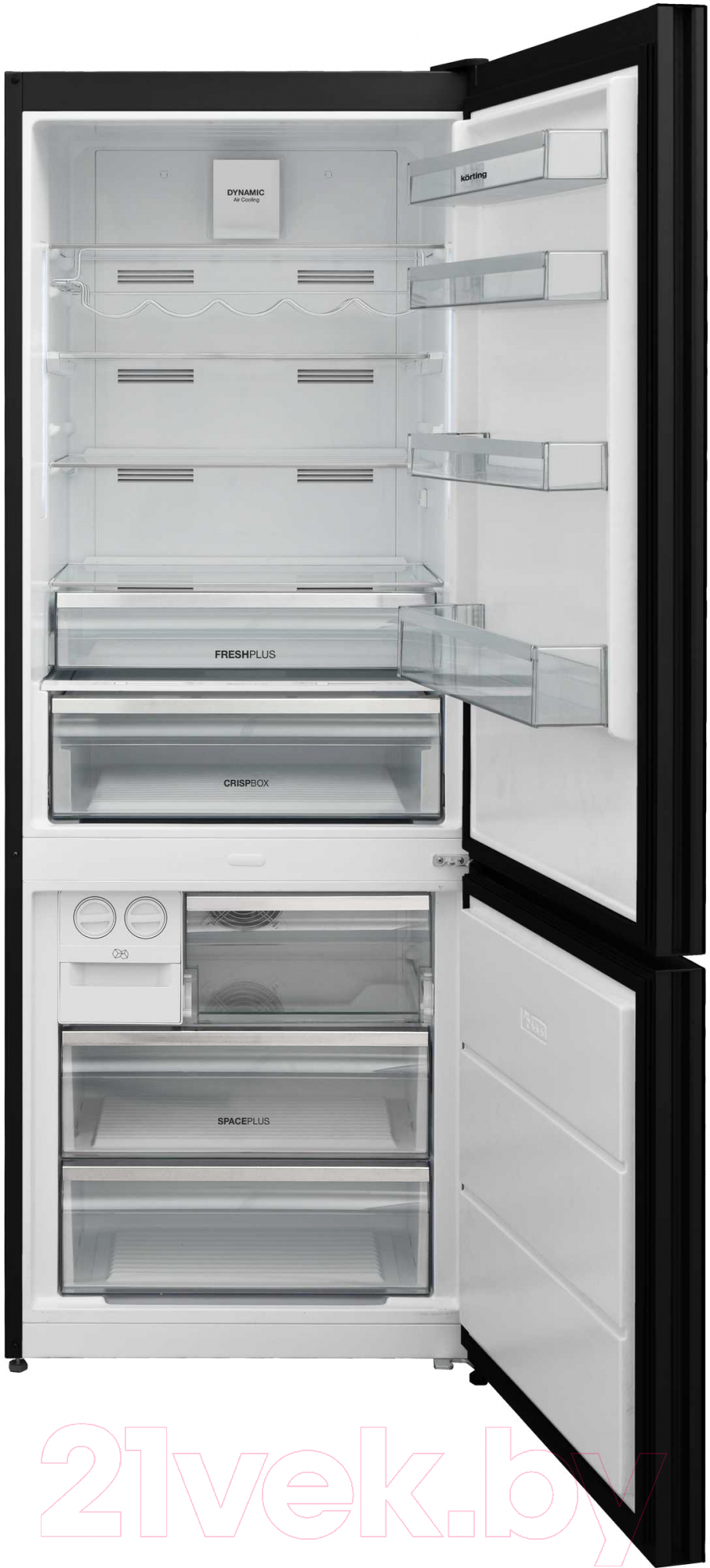 Холодильник с морозильником Korting KNFC 71928 GN